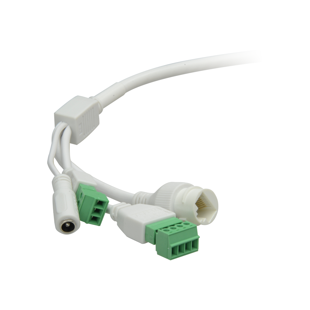 Caméra Tube IP-HD Blanche 4K Capteur 1/2,5" CMOS 8 MP Résolution Max 3840x2160px Objectif 2.8~12mm Infrarouge Max 50 mètres Ultra 265/H264/MJPEG WDR 120dB Blanche IP67 IK10 Alarme -40/+70° Ultra POE ou DC12V Micro SD Garantie 36 mois