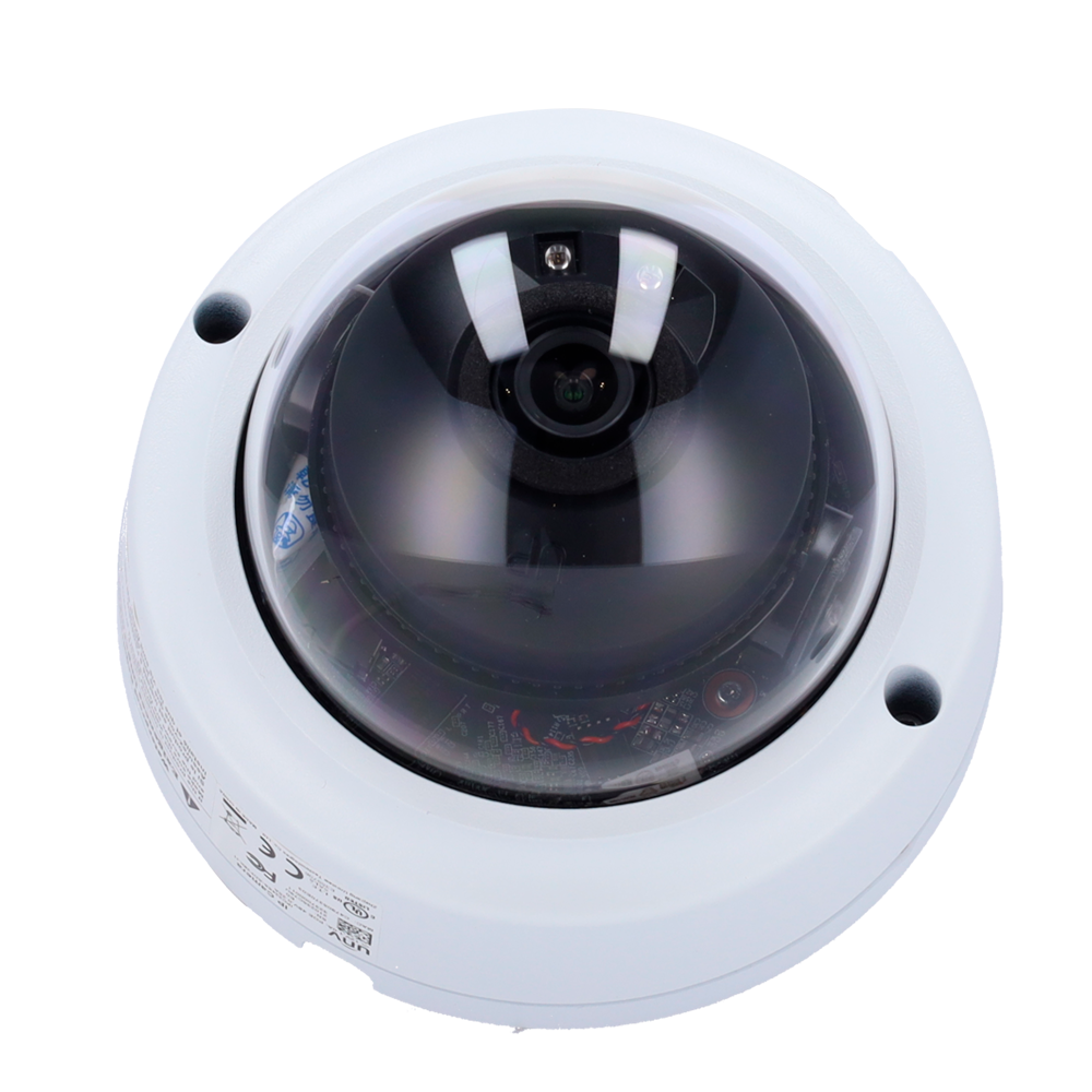 Caméra IP 5 mégapixels Gamme Prime-II Objectif 2,8 mm LED IR Portée 40 m - Algorithme AI audio et alarmes - Récupération des couleurs, interface WEB, CMS, Smartphone et NVR