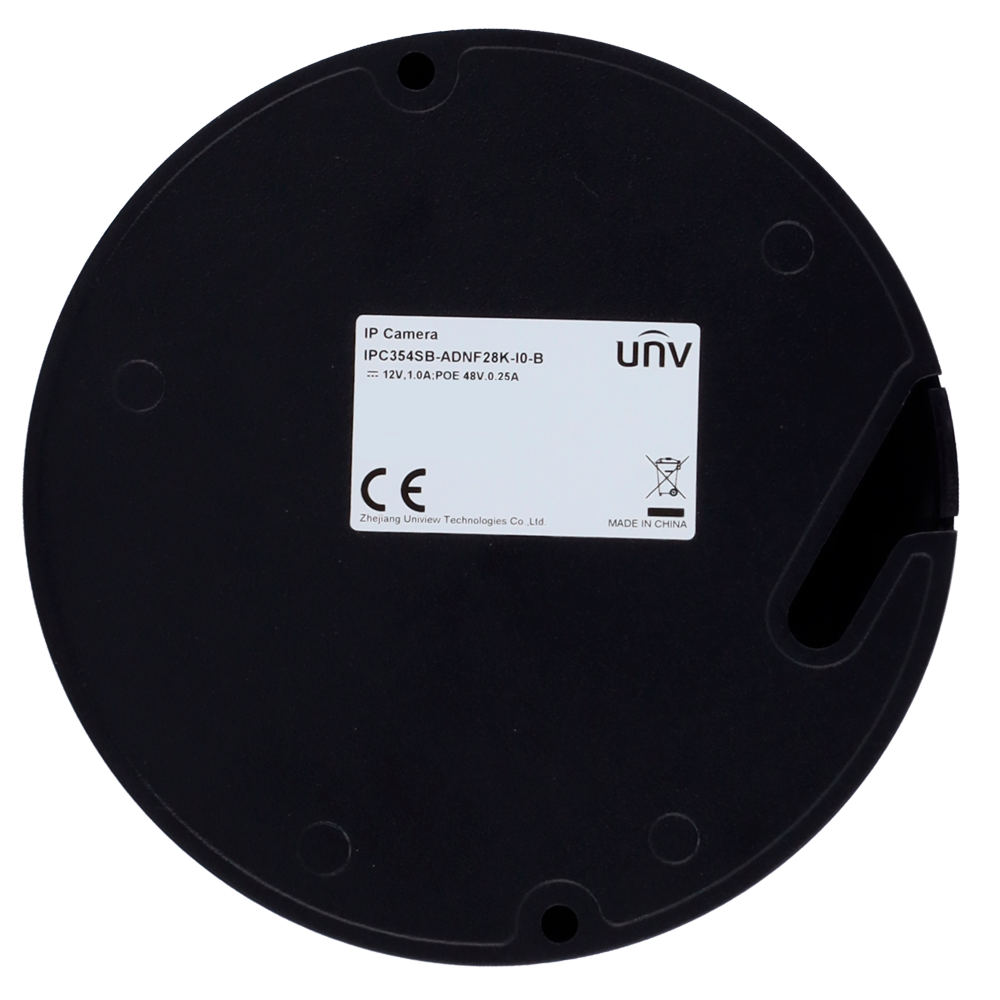 Caméra dôme IP Uniview - Gamme Prime 4 MP | Objectif 2.8 mm | microSD 512 Go IR 30 m | WDR 120 dB Light Hunter : Comptage de personnes PoE | UMD | SIP | Couleur noire Bouton de réinitialisation | Audio | Alarme