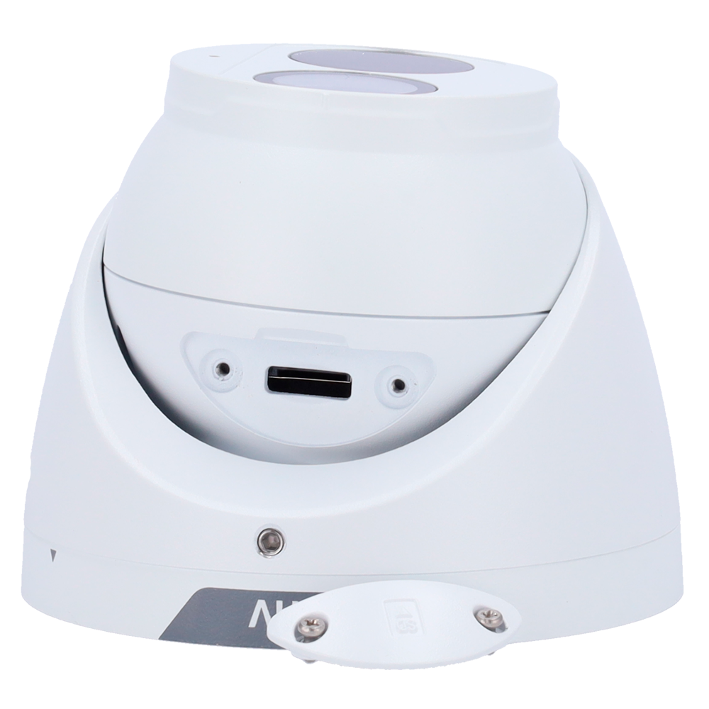 Caméra dôme IP-HD  Capteur 1/2,7" CMOS 8 MP  Résolution Max 4K 3840x2160px 15ips  Objectif fixe 2.8mm  Infrarouge Max 30 mètres  Ultra 265  WDR 120dB  3D DNR  IP67  VCA  Métal  Ultra POE  Microphone embarqué  Emplacement Micro SD Garantie 36 mois