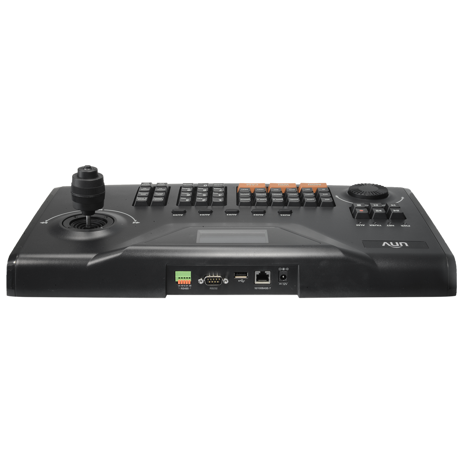 Pupitre de commande PTZ IP UNV  Produit professionnel  Gestion caméra + enregistreur  Onvif 2.4  Affichage LCD  Carte réseau  Joystick 4D  Connexion RS485/232 supplémentaire Garantie 36 mois