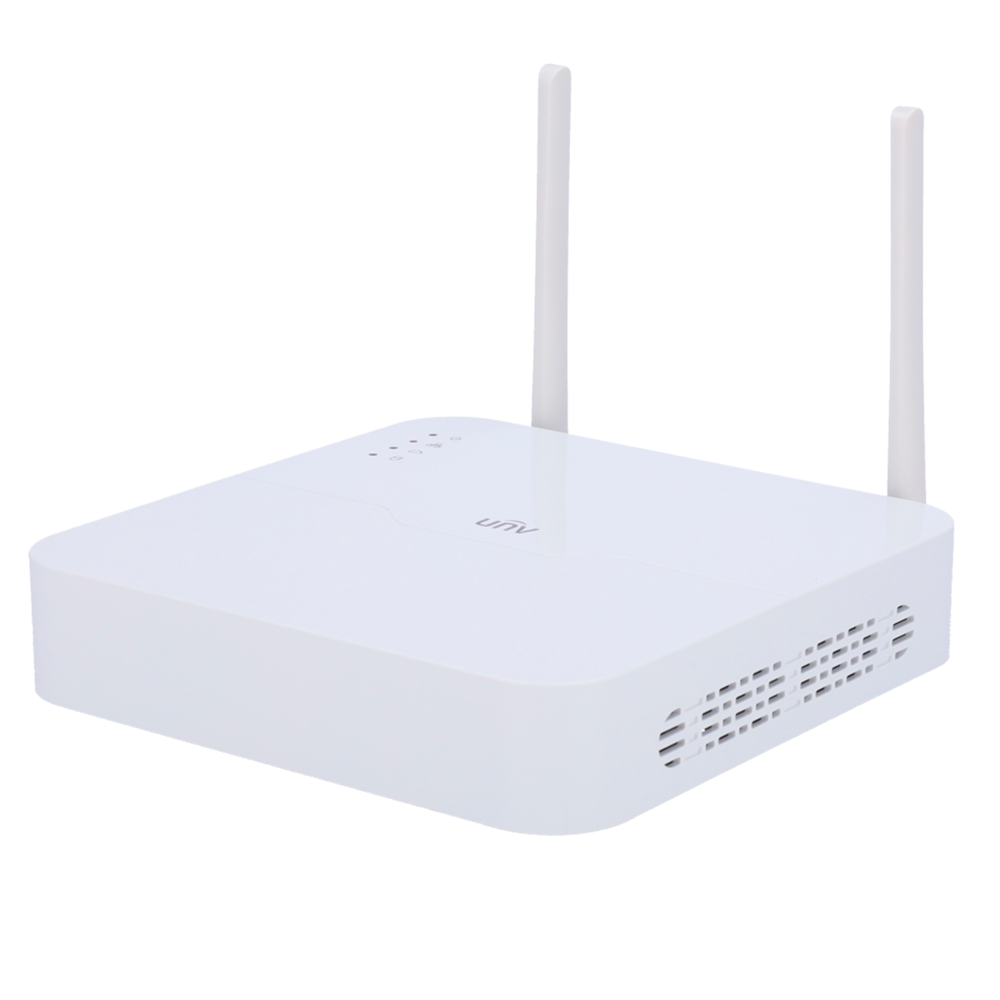 Kit de vidéosurveillance Uniview - Connexion Ethernet et WiFi - NVR 4 canaux IP - 4 caméras bullet IP67 - Plug &amp; Jouer | Wifi Cascade - Interface WEB, CMS, Smartphone et NVR