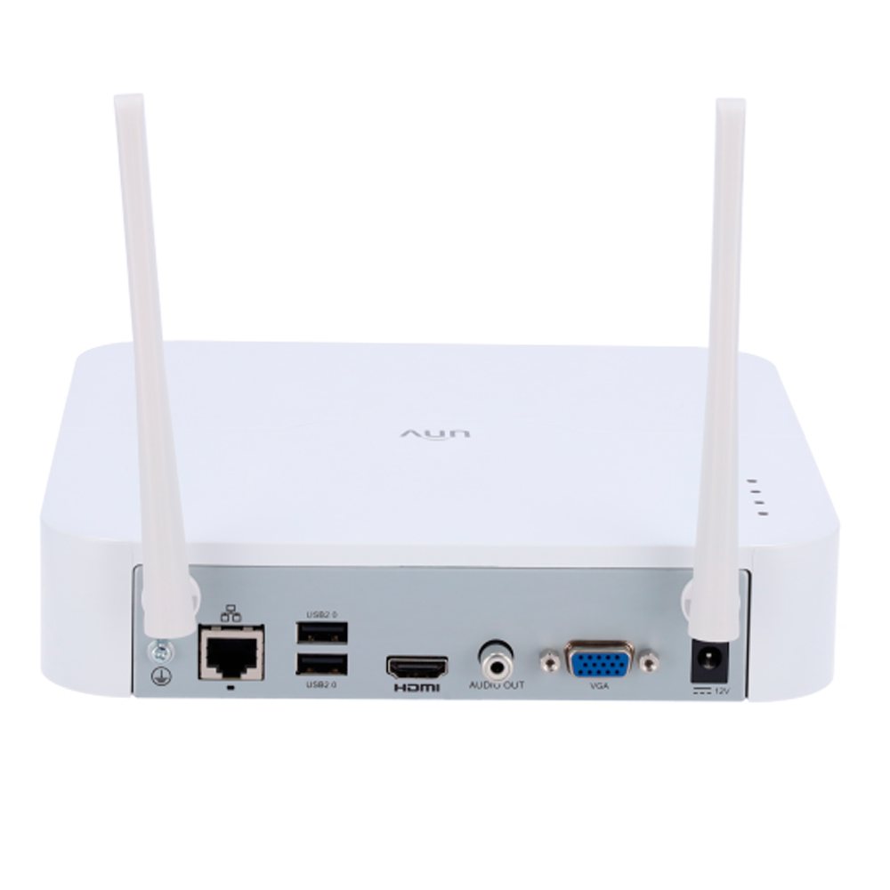 Kit de vidéosurveillance Uniview - Connexion Ethernet et WiFi - NVR 4 canaux IP - 4 caméras dômes IP67 - Plug & play - Interface WEB, CMS, Smartphone et NVR