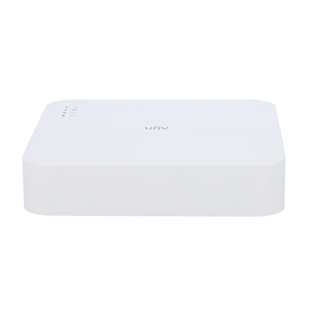 Enregistreur NVR pour caméra IP Gamme Easy 4 CH vidéo / Compression Ultra H.265 4 Canaux PoE Résolution maximale 8Mpx  Bande passante 40 Mbps Support 1 disque dur