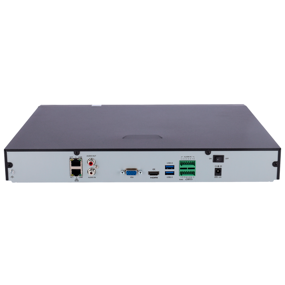 Uniview Gamme Prime - Enregistreur NVR pour caméra IP - Résolution jusqu'à 12 Mpx - 9 CH vidéo / Compression Ultra265 - Prend en charge SIP jusqu'à 4CH / Reconnaissance faciale - 2HDD / Alarmes