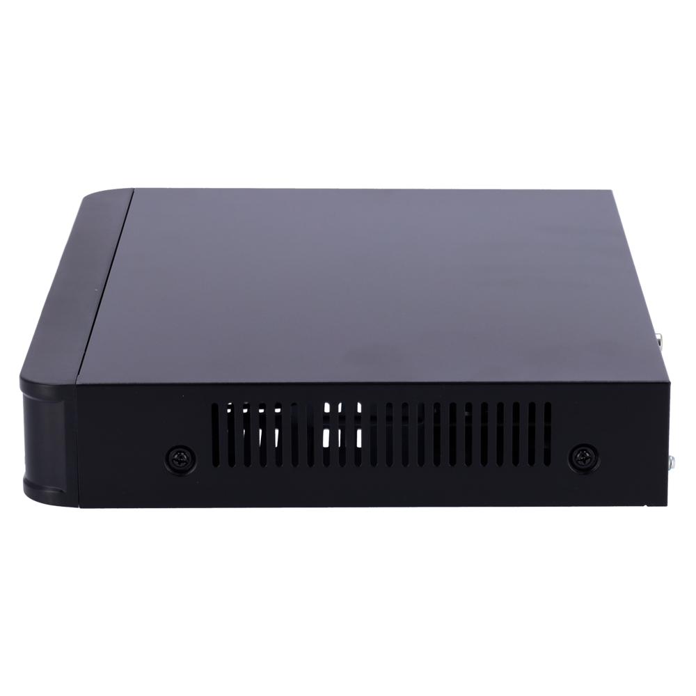 Enregistreur NVR pour caméra IP - Gamme Prime - 4 CH vidéo  / Compression Ultra H.265 - 4 Canaux PoE - Résolution maximale 8Mpx - Bande passante 80 Mbps - Support 1 disque dur