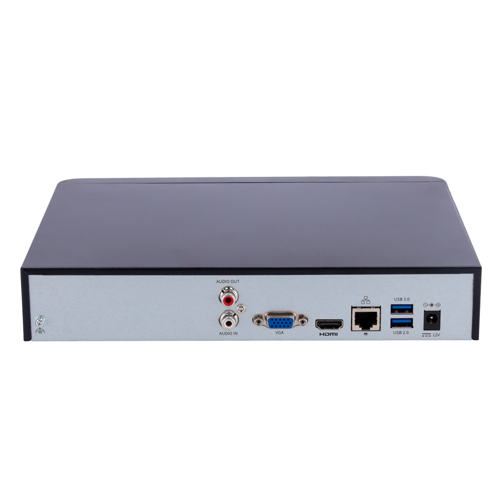 Enregistreur NVR pour caméra IP - Gamme Prime - 4 CH vidéo  / Compression Ultra H.265 - Résolution maximale 8Mpx - Bande passante 80 Mbps - Support 1 disque dur