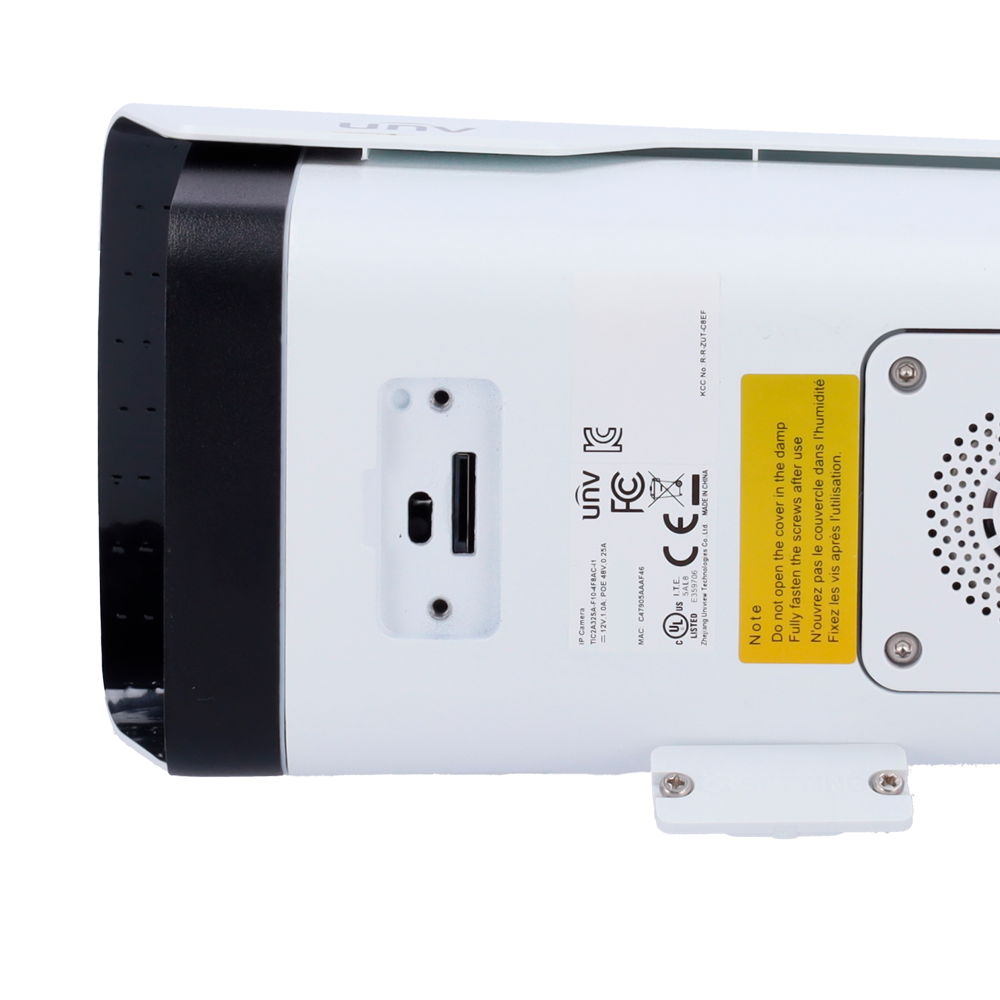 Caméra thermique Dual IP Uniview 256x192 | Objectif 10mm Capteur optique 1/2.8” 4 Mpx | Objectif 8mm Sensibilité thermique = 55mK Détec. prévention des incendies, alarme et SIP Intervalle de mesure temp -20~150ºC / ± 8ºC