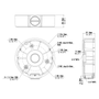 Boite de connexions Pour caméras dôme Convient pour une utilisation en extérieur Installation dans un plafond ou un mur Passage de câble Couleur blanche