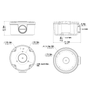 Boîtier de connexion pour caméras bullet Alliage d'aluminium 40 mm (H) x 144.8 mm (diamètre de base)