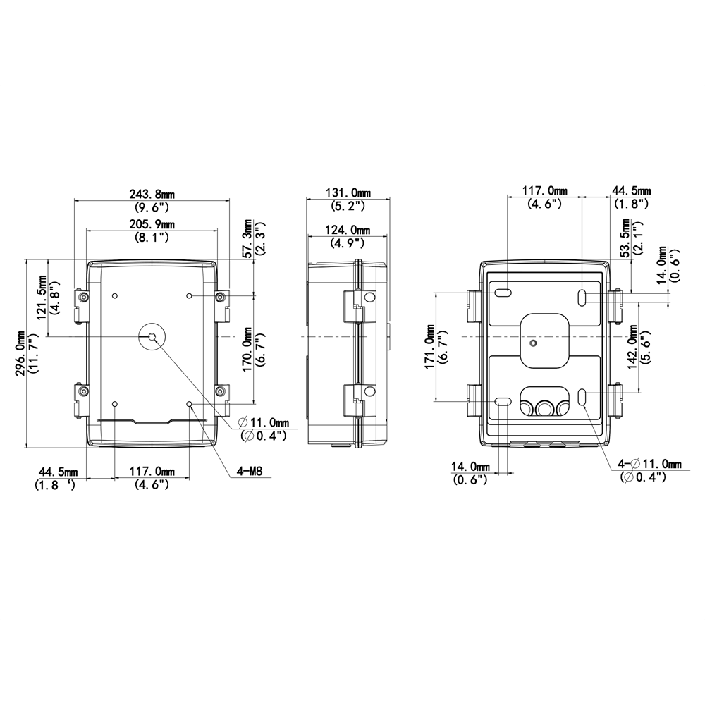 Boite de connexions - Pour domes motorisées - Adapté pour une utilisation extérieure - Couleur blanche - Passage de cable