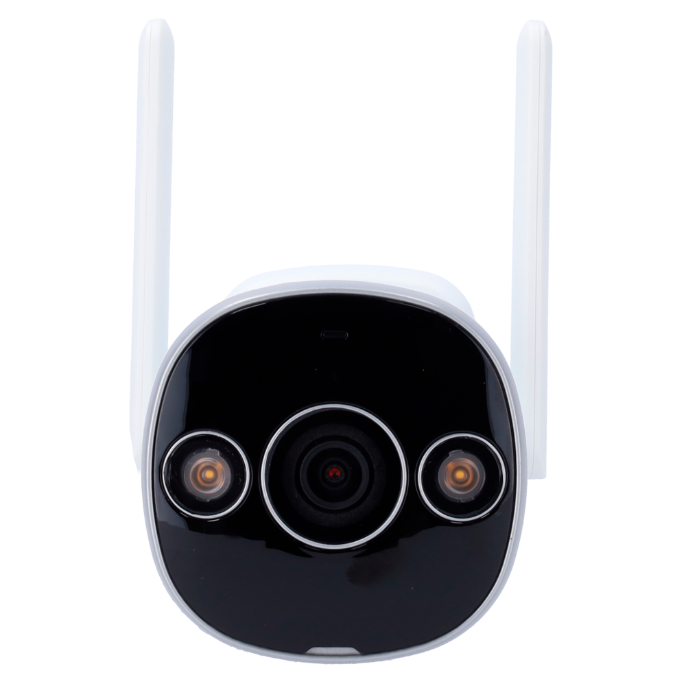 Caméra IP Wi-Fi Uniarch Panda série B Résolution jusqu'à 5Mpx, haute qualité d'image Détection des personnes et des véhicules - MicroSD 128GB Double éclairage intelligent: IR et lumière blanche Audio Bidirectionnel: Microphone et haut parleur Ultra H.265 | IP67