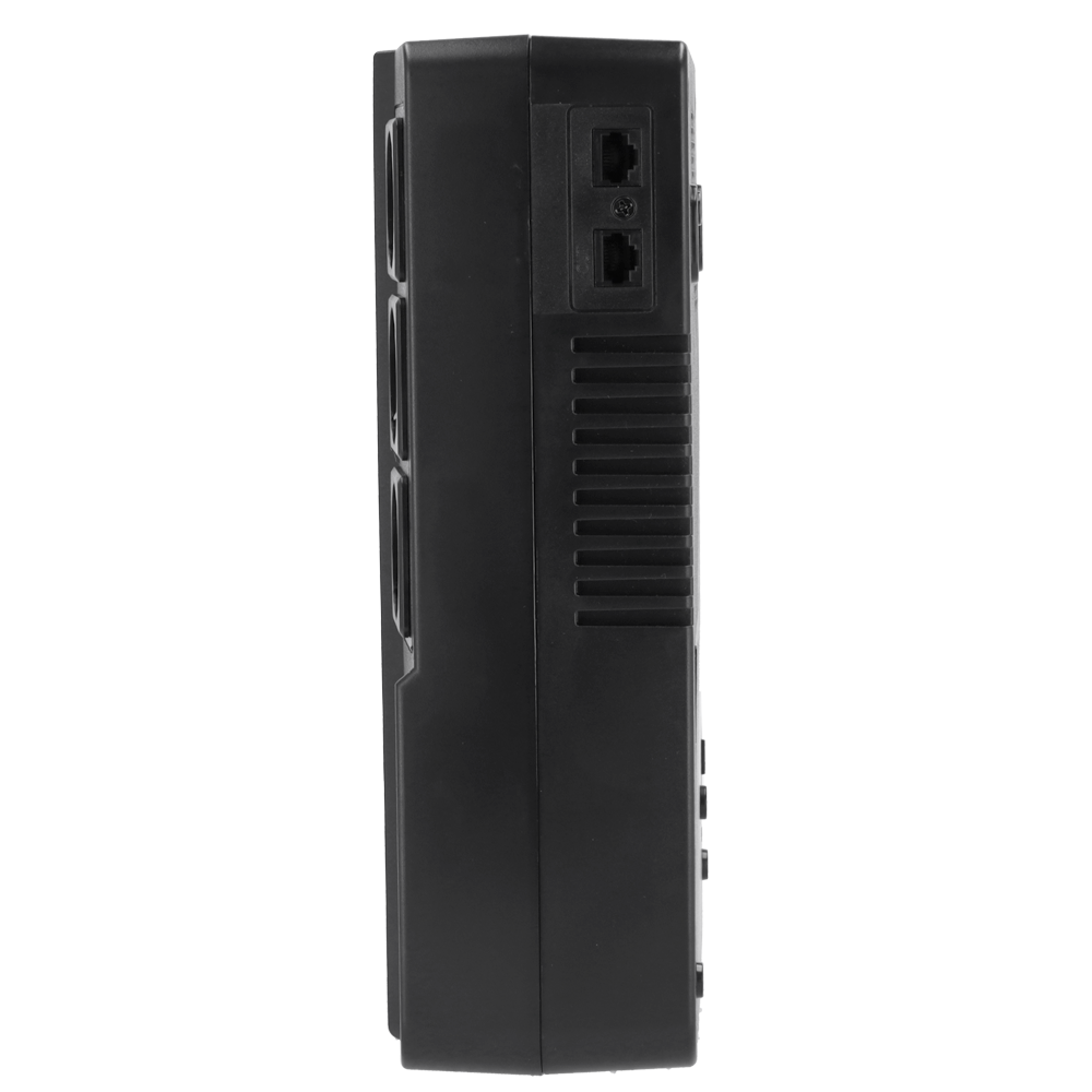 Onduleur monophasé interactif en ligne Puissance 600VA/360W Entrée 220~240 Vac /Sortie 230 Vac 6 sorties SAI/UPS protégées Temps de recharge 6~8 h Batterie plomb-acide scellée (incluse)