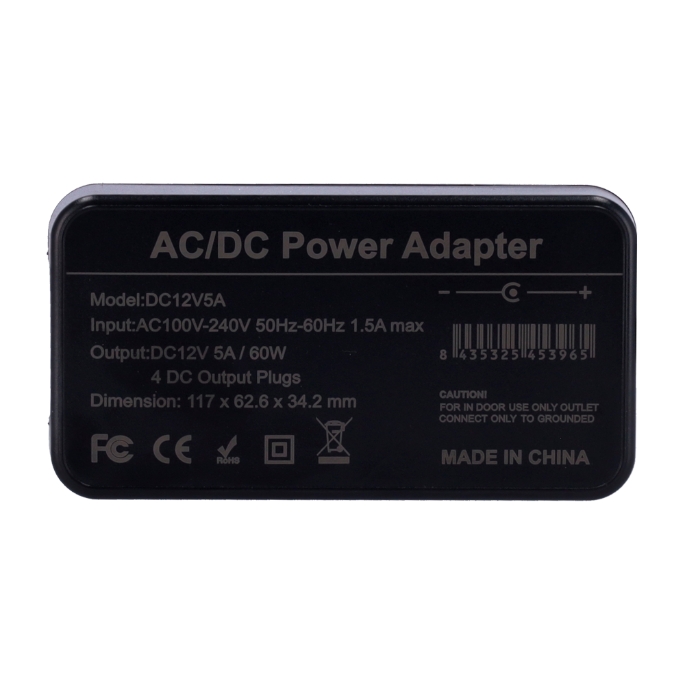 Alimentation AC 100/240 V 4 Sorties DC 12 V 5 A Stabilisé Jack standard 