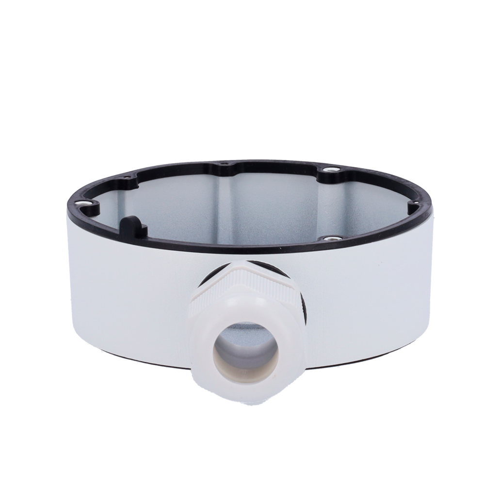 Boite de connexions - Pour caméras dôme - Convient pour une utilisation en extérieur - Installation plafond ou un mur - Couleur blanche - Passage de câble