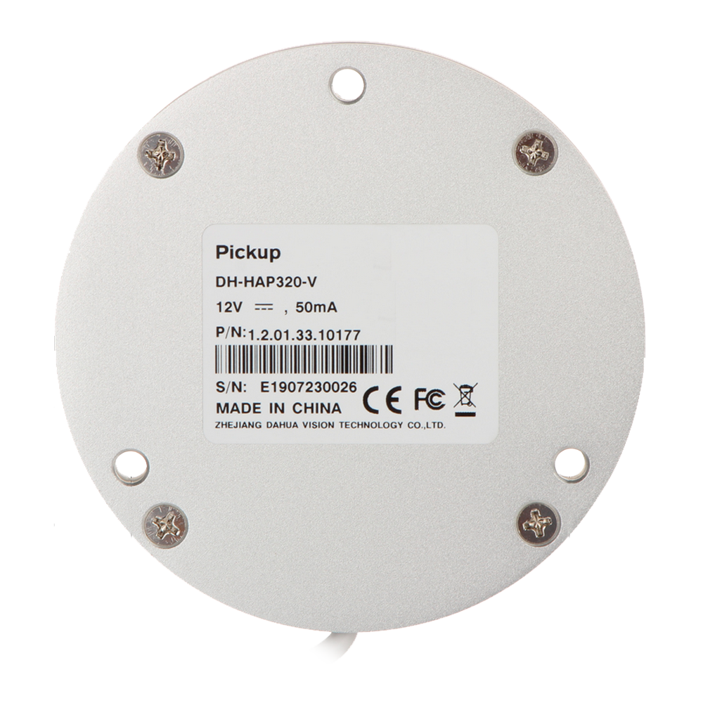 Microphone  Externe / Omnidirectionnel Haute qualité Hi-Fi 5~100 m2 Sensibilité -24dB Audio RCA / Jack DC12V Étanche IP66