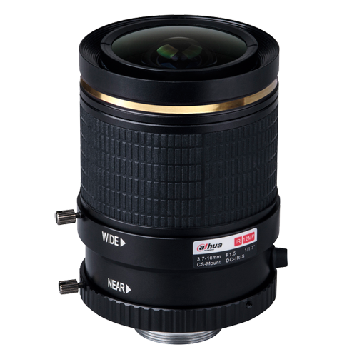 Objectif à vis CS - Qualité 12.0 Mpx (4K &amp; StarLight) - AutoIris Direct Drive (DC) - Varifocal: 3.7 à 16 mm - 1/1.7 | F1.5 - Correction IR