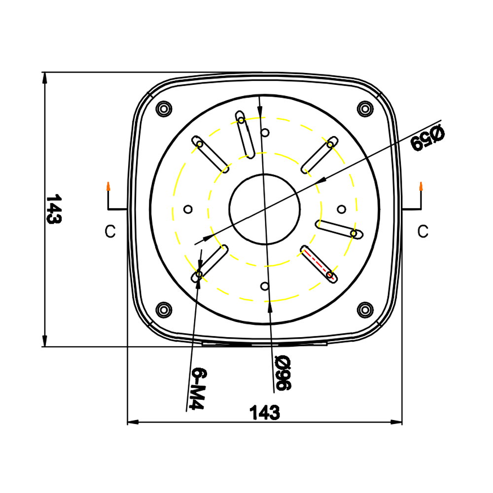 Boite de connexions - Pour caméras compactes ou dômes - Convient pour une utilisation en extérieur - Installation dans un plafond ou un mur - Couleur blanche - Passe câbles / Multiples orifices
