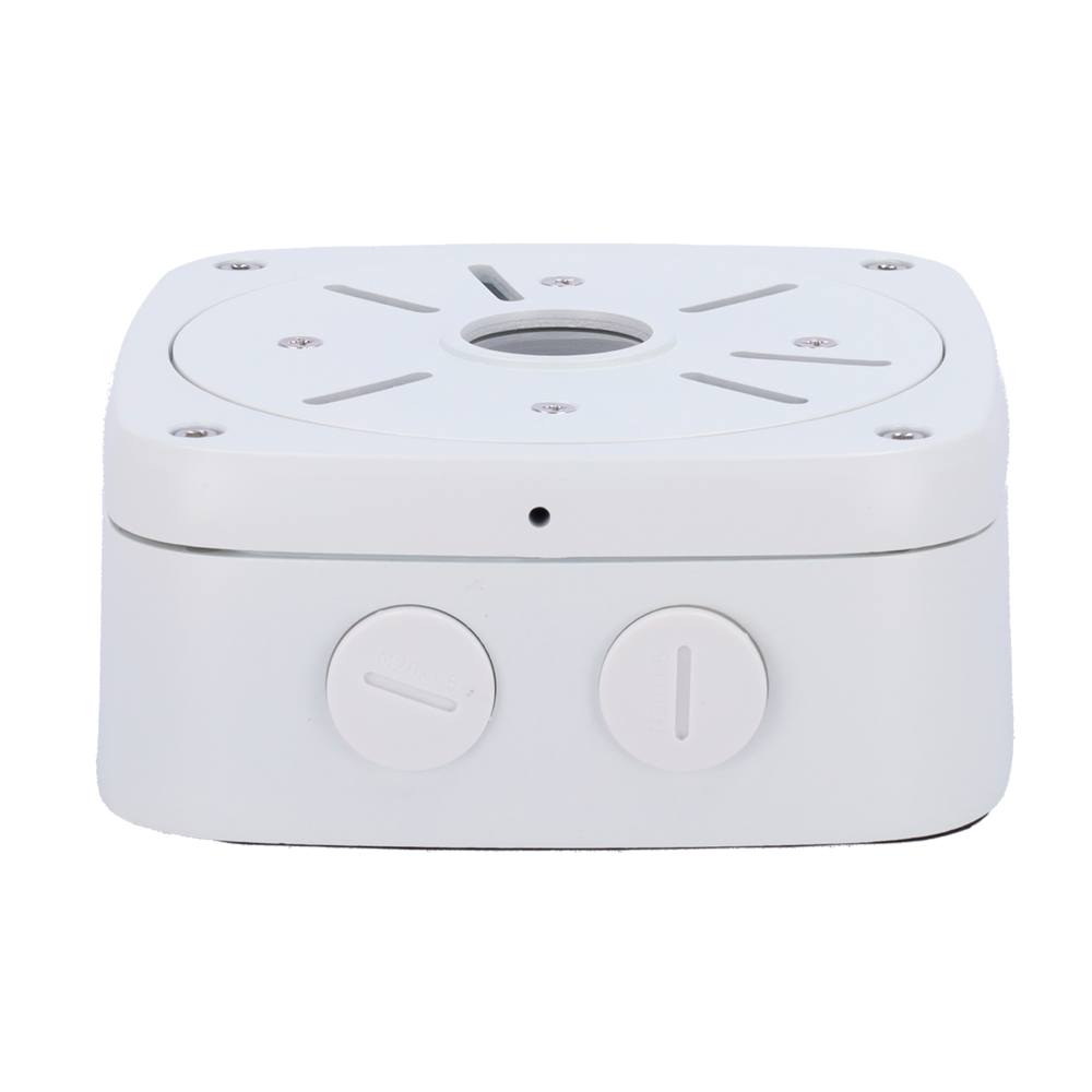 Boite de connexions - Pour caméras compactes ou dômes - Convient pour une utilisation en extérieur - Installation dans un plafond ou un mur - Couleur blanche - Passe câbles / Multiples orifices