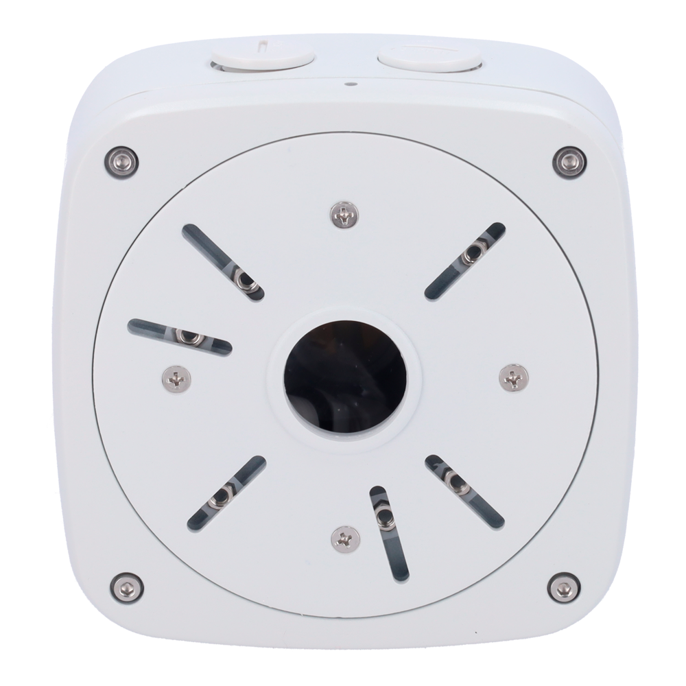 Boite de connexions - Pour caméras compactes ou dômes - Convient pour une utilisation en extérieur - Installation dans un plafond ou un mur - Couleur blanche - Passe câbles / Multiples orifices