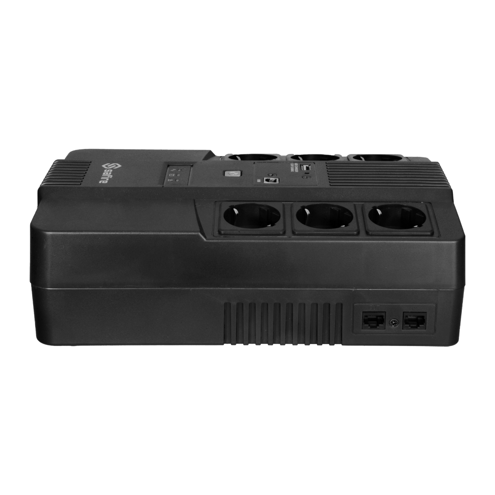 Onduleur monophasé - Puissance 800VA/480W - Entrée 220~240 Vac /Sortie 230 Vac - 6 sorties SAI/UPS protégées - Temps de recharge 6~8 h - Batteries de plomb-acide scellées