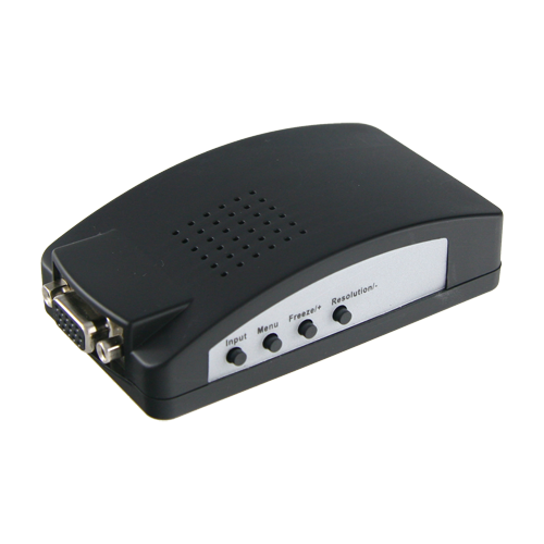 Adaptateur de signaux de vidéo BNC et S-Video à VGA - Multiples résolutions jusqu'à 1920x1200 (maximum) - Réglage brillant, contraste, saturation, netteté et ton - Systèmes PAL, NTSC et SECAM - Menu OSD - Congélation d'image